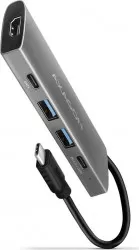 Hub USB Axagon USB 2x USB-A + 2x USB-C + HDMI 10 Gbps Argintiu