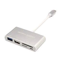 Hub 5 in 1 USB 3.1 Type-C la USB 3.0 1 x USB 2.0 1 x micro USB 1 x SD card 1 x TF HOPE R