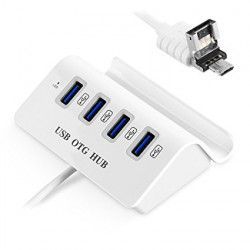 HUB USB2.0 OTG 4 porturi Splitter Multi-function Dock pentru smartphone LED activitate si incarcare HOPE R 