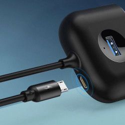 Hub/Adaptor 4 in 1 USB - Type C la USB 3.01 si la USB 2.03 BASEUS negru