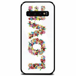Husa din sticla securizata pentru Samsung Galaxy S10 Love Made By Flowers 