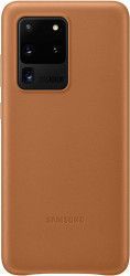 Husa Leather Cover Samsung Galaxy S20 Ultra G988 Brown 