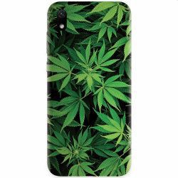 Husa silicon pentru Huawei Y5 2019 Green Leaf Pattern 