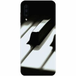 Husa silicon pentru Samsung Galaxy A50 Piano Key Close Up Macro 