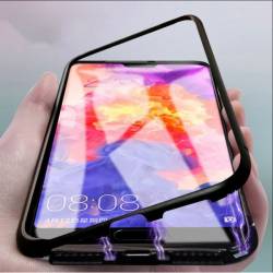 Husa Apple iPhone 6 PLUS Magnetica 360 grade Black Elegance Luxury cu spate de sticla securizata premium 