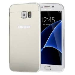 Husa cu Bumper metalic BACK SHELL pentru SAMSUNG GALAXY S7 EDGE G935. Argintiu 