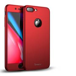 Husa iPaky Dynamite Originala Iphone 8 Plus Full Cover 360 + folie sticla Rosu