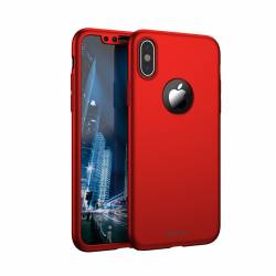 Husa Ipaky Iphone XS MAX Full Cover 360 + folie sticla Rosu 