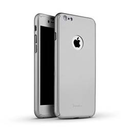 Husa Ipaky Originala iPhone 6 Plus iPhone 6S Plus Full Cover 360 + folie sticla Silver 