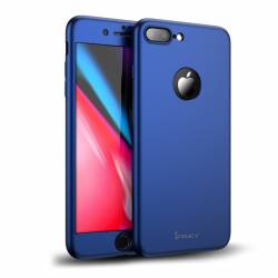 Husa Ipaky Originala Iphone 7 Plus Full Cover 360 + folie sticla Albastru 