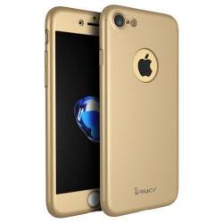 Husa Ipaky Originala Iphone 8 Full Cover 360 + folie sticla Auriu 