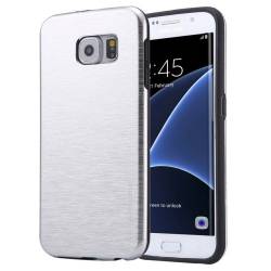 Husa metalica BRUSHED TEXTURE pentru SAMSUNG GALAXY S7 EDGE G935. Argintiu 