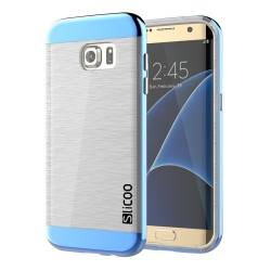 Husa protectie Brushed Bicromatic pentru SAMSUNG GALAXY S7 EDGE. Albastru 