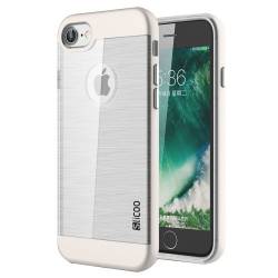 Husa protectie Brushed pentru iPhone 7. Alb-Gri 