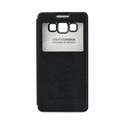Husa protectie ICELAND pentru SONY XPERIA Z5. Inchidere flip-cover orizontal. Negru 
