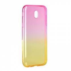 Husa protectie OMBRE CARBON pentru SAMSUNG GALAXY J3 2017 J330. Roz-Auriu 