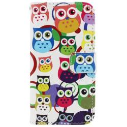 Husa protectie OWL CASE pentru iPhone 6 Plus si iPhone 6S Plus. Piele. Flip orizontal. Bufnita 