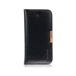 Husa protectie ROYAL pentru SONY XPERIA Z4. Inchidere magnetica. Piele naturala. Negru 