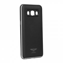 Husa protectie SILK pentru Samsung GALAXY J3 2017 J330 cu bumper metalizat gri. Negru 