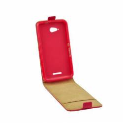 Husa protectie SLIM FLIP pentru iPhone 6 si iPhone 6S. Flip vertical. Piele. Rosu