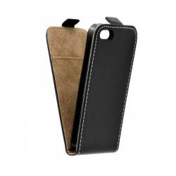 Husa protectie SLIM FRESH pentru iPhone 5C. Piele. Flip vertical. Inchidere magnetica. Negru 
