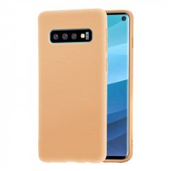 Husa protectie spate silicon pentru Samsung Galaxy S10 +/S10 Plus bumper ultraslim Crem BBL822 