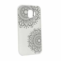 Husa Samsung Galaxy J4 2018 Silicon Black Flowers W117 