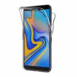 Husa Samsung Galaxy J6 Plus 2018 Silicon TPU 360 grade fata - spate - transparent 