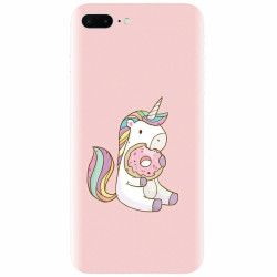 Husa silicon pentru Apple Iphone 7 Plus Unicorn Donuts 