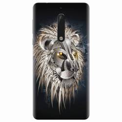 Husa silicon pentru Nokia 5 Abstract Lion 001 