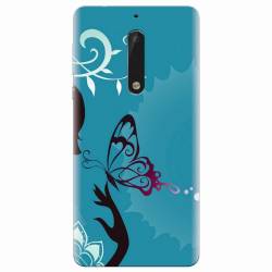 Husa silicon pentru Nokia 5 Blue Butterfly 