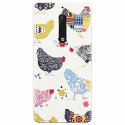 Husa silicon pentru Nokia 5 Chickens 