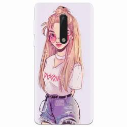 Husa silicon pentru Nokia 5 Girl Look 