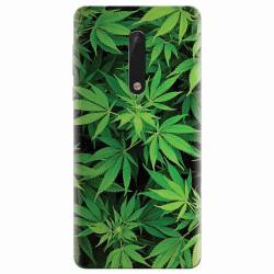 Husa silicon pentru Nokia 5 Green Leaf Pattern 