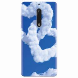 Husa silicon pentru Nokia 5 Heart Shaped Clouds Blue Sky 