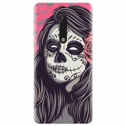 Husa silicon pentru Nokia 5 Mexican Girl Skull 
