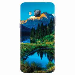 Husa silicon pentru Samsung Galaxy J3 2016 HDR Mountains Lake 