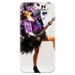 Husa silicon pentru Samsung Galaxy J3 2016 Rock Music Girl 