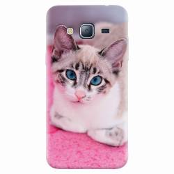 Husa silicon pentru Samsung Galaxy J3 2016 Siamese Kitty 