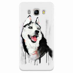 Husa silicon pentru Samsung Galaxy J5 2016 Husky Dog Watercolor Illustration 