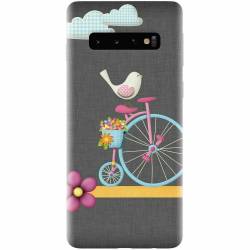 Husa silicon personalizata pentru Samsung Galaxy S10 Bird 