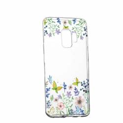 Husa Silicon Transparent Slim ButterFly - Flowers 95 Samsung Galaxy J4 2018 