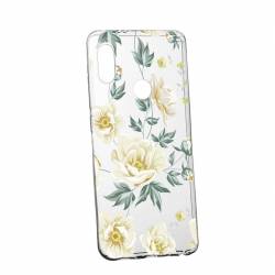 Husa Silicon Transparent Slim Floral 126 Huawei P20 Lite 