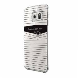 Husa Silicon Transparent Slim I Dont Care Samsung Galaxy S8 