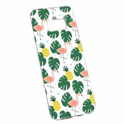 Husa Silicon Transparent Slim Tropical 93 Samsung Galaxy S8 