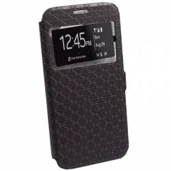 Husa stil carte pentru Samsung Galaxy S7 Edge cu fereastra protectie spate capac de protectie negru 