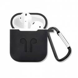 Husa suport casti pentru Apple AirPods Bibilel Negru BBL413 