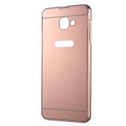 Husa tip carcasa si bumper ELECTRO-SHELL pentru SAMSUNG GALAXY A7 2016 A710. Roz-Auriu 