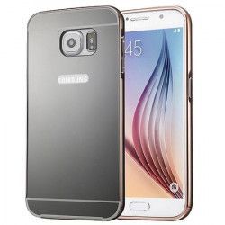 Husa tip efect oglinda pentru Samsung Galaxy S7 protectie spate Bibilel Gri BBL801
