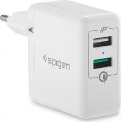 Incarcator Retea Qualcomm Quick Charger 3A Dual USB Alb 